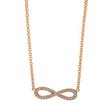 Collier 18 kt RG, mit ZÖ 40 cm + 42.5 cm, 33 Brill. 0,09 ct, TW-si