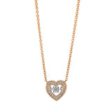 Collier 18 kt RG+WG, mit ZÖ 40 cm + 42.5 cm, 1 Brill. 0,08 ct, TW-si, 22 Brill. 0,07 ct, TW-si