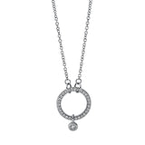 Collier 18 kt WG, mit ZÖ 40 cm + 42.5 cm, 31 Brill. 0,11 ct, TW-si