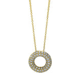 Collier 18 kt GG, mit ZÖ 40 cm + 42.5 cm, 66 Brill. 0,50 ct, TW-si