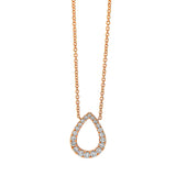 Collier 18 kt RG, mit ZÖ 40 cm + 42.5 cm, 3 Brill. 0,08 ct, TW-si, 17 Brill. 0,22 ct, TW-si