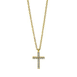 Collier 18 kt GG, mit ZÖ 42 cm, 15 Brill. 0,08 ct, TW-si
