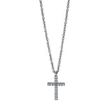 Collier 18 kt WG, mit ZÖ 42 cm, 15 Brill. 0,08 ct, TW-si
