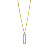 Collier 18 kt GG, mit ZÖ 42 cm, 22 Brill. 0,11 ct, TW-si