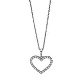 Collier 18 kt WG, mit ZÖ 42 cm, 26 Brill. 0,22 ct, TW-si