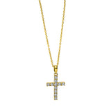Collier 18 kt GG, mit ZÖ 42 cm, 11 Brill. 0,20 ct, TW-si