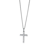 Collier 18 kt WG, mit ZÖ 42 cm, 1 Brill. 0,04 ct, TW-si, 11 Brill. 0,28 ct, TW-si