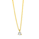 Collier 18 kt GG, mit Öse, 1 Brill. 0,10 ct, TW-si
