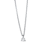 Collier 18 kt WG, mit Öse, 1 Brill. 0,10 ct, TW-si