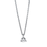 Collier 18 kt WG, mit Öse, 1 Brill. 0,15 ct, TW-si