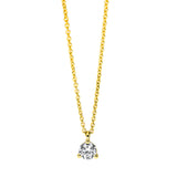 Collier 18 kt GG, mit Öse, 1 Brill. 0,19 ct, TW-si