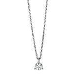 Collier 18 kt WG, mit Öse, 1 Brill. 0,19 ct, TW-si