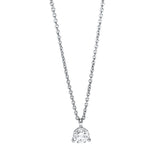 Collier 18 kt WG, mit Öse, 1 Brill. 0,24 ct, TW-si