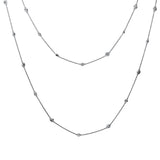 Collier 18 kt WG, inner chain 50 cm, 12 Brill. 0,88 ct, TW-si, 14 Brill. 0,67 ct, TW-si, 218 Brill. 0,86 ct, TW-si