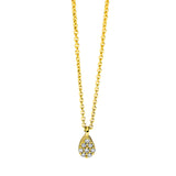Collier 18 kt GG, mit Öse, 6 Brill. 0,03 ct, TW-si, 2 Brill. 0,01 ct, TW-si