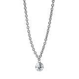 Collier 18 kt WG, mit ZÖ 42 cm, 1 Brill. 0,15 ct, TW-si