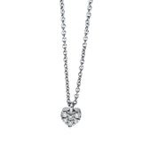 Collier 18 kt WG, mit Öse, 6 Brill. 0,04 ct, TW-si