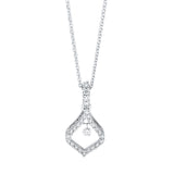 Collier 18 kt WG, 4 Brill. 0,04 ct, TW-si, 1 Brill. 0,04 ct, TW-si, 22 Brill. 0,14 ct, TW-si