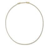 Collier 18 kt GG, mit ZÖ 42 cm, 219 Brill. 3,15 ct, TW-si