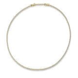 Collier 18 kt GG, mit ZÖ 42 cm, 191 Brill. 5,59 ct, TW-si