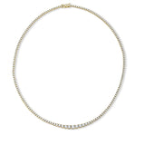 Collier 18 kt GG, 6 Brill. 0,57 ct, TW-si, 4 Brill. 0,62 ct, TW-si, 1 Brill. 0,21 ct, TW-si, 172 Brill. 4,10 ct, TW-si