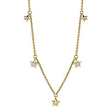 Collier 18 kt GG, 3 Brill. 0,15 ct, TW-si, 2 Brill. 0,06 ct, TW-si