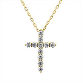 Collier 18 kt GG, mit ZÖ 43 cm, 11 Brill. 0,76 ct, TW-si