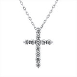 Collier 18 kt WG, mit ZÖ 43 cm, 11 Brill. 0,74 ct, TW-si
