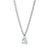 Collier 18 kt WG, mit ZÖ 42 cm, 1 Tropfen 0,10 ct, TW-si