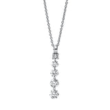 Collier 18 kt WG, 1 Brill. 0,11 ct, TW-si, 1 Brill. 0,16 ct, TW-si, 2 Brill. 0,48 ct, TW-si, 1 Brill. 0,05 ct, TW-si