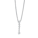 Collier 18 kt WG, 2 Brill. 0,18 ct, TW-si, 1 Brill. 0,15 ct, TW-si, 1 Brill. 0,19 ct, TW-si, 2 Brill. 0,10 ct, TW-si