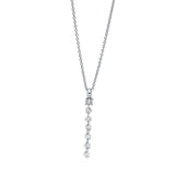 Collier 18 kt WG, 5 Brill. 0,25 ct, TW-si, 2 Brill. 0,10 ct, TW-si