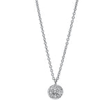 Collier 18 kt WG, 4 Brill. 0,03 ct, TW-si, 5 Brill. 0,09 ct, TW-si