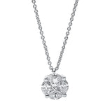 Collier 18 kt WG, 1 Princ. 0,11 ct, TW-si, 4 Nav. 0,44 ct, TW-si
