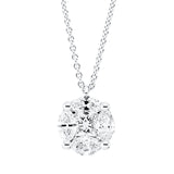 Collier 18 kt WG, 1 Princ. 0,20 ct, TW-si, 4 Nav. 0,55 ct, TW-si