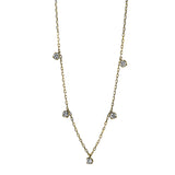 Collier 18 kt GG, 5 Brill. 0,37 ct, TW-pi