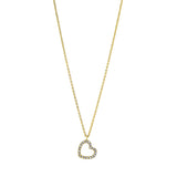 Collier 18 kt GG, mit ZÖ 40 cm,42 cm, 20 Brill. 0,06 ct, TW-si