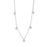 Collier 18 kt WG, 5 Brill. 0,32 ct, TW-pi