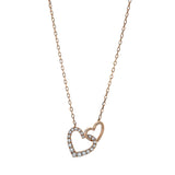 Collier 18 kt RG, 7 Brill. 0,04 ct, TW-pi, 13 Brill. 0,20 ct, TW-pi