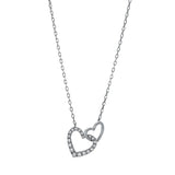 Collier 18 kt WG, 9 Brill. 0,06 ct, TW-pi, 11 Brill. 0,18 ct, TW-pi