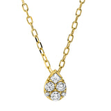 Collier 18 kt GG, mit ZÖ 40 cm + 43 cm, 3 Brill. 0,10 ct, TW-pi, 1 Princ. 0,03 ct, TW-si, 2 Brill. 0,01 ct, TW-pi