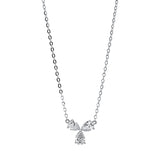 Collier 18 kt WG, 3 Tropfen 1,01 ct, TW-vsi
