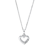 Collier 18 kt WG, mit Öse, 2 Brill. 0,04 ct, TW-si