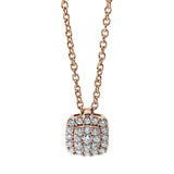 Collier 18 kt RG, 25 Brill. 0,10 ct, TW-si