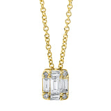 Collier 18 kt GG, 5 Bag. 0,18 ct, TW-si, 4 Brill. 0,02 ct, TW-si