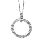 Collier 18 kt WG, mit Öse, 80 Brill. 0,60 ct, TW-si