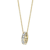 Collier 18 kt GG, 20 Bag. 0,28 ct, TW-si, 5 Brill. 0,41 ct, TW-si