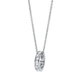 Collier 18 kt WG, 20 Bag. 0,28 ct, TW-si, 5 Brill. 0,41 ct, TW-si