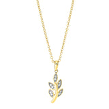 Collier 18 kt GG, Fassung rhodiniert, loop 40 cm, 10 Brill. 0,04 ct, TW-si