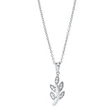 Collier 18 kt WG, mit ZÖ 40 cm, 10 Brill. 0,04 ct, TW-si